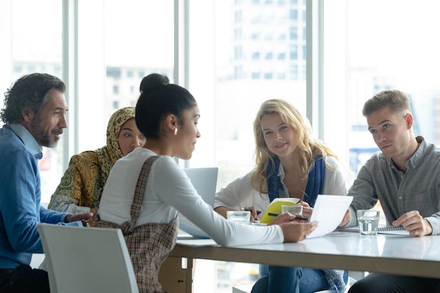 Confident speaker addressing engaged audience with commanding presence